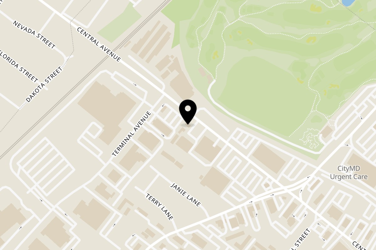 Map showing the location of Monkey Thai Diner on 291 Central Ave in Clark